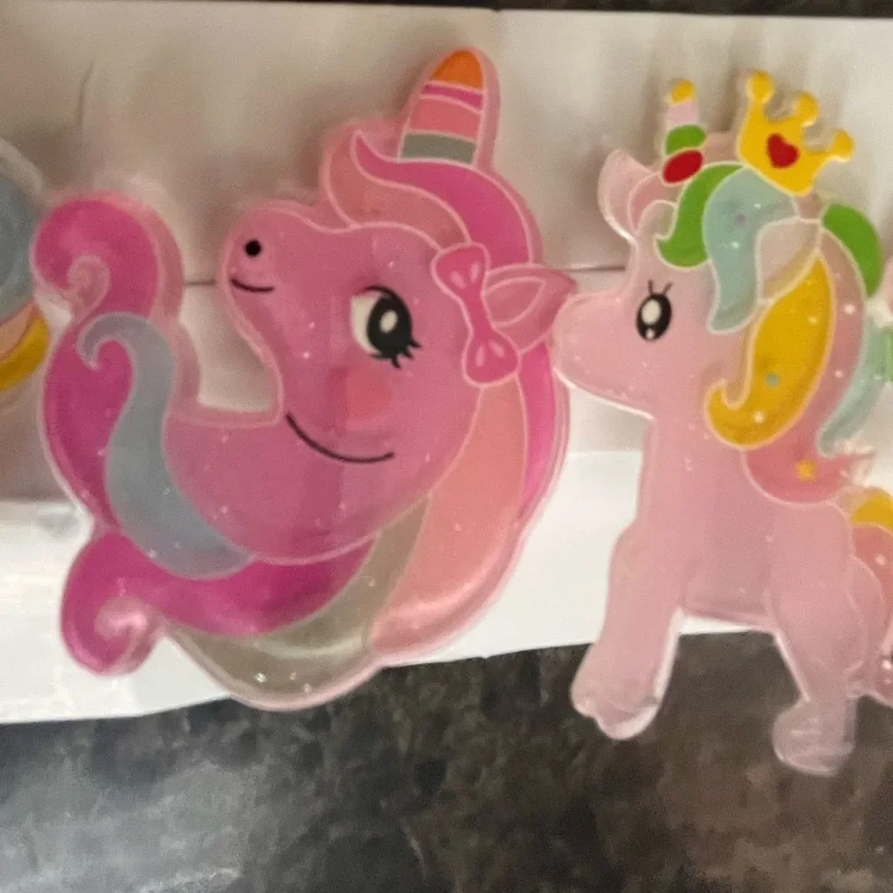 10PCS Baby Toddler Girls Hair Accessories Unicorns Colorful Patterns Hair Clips
